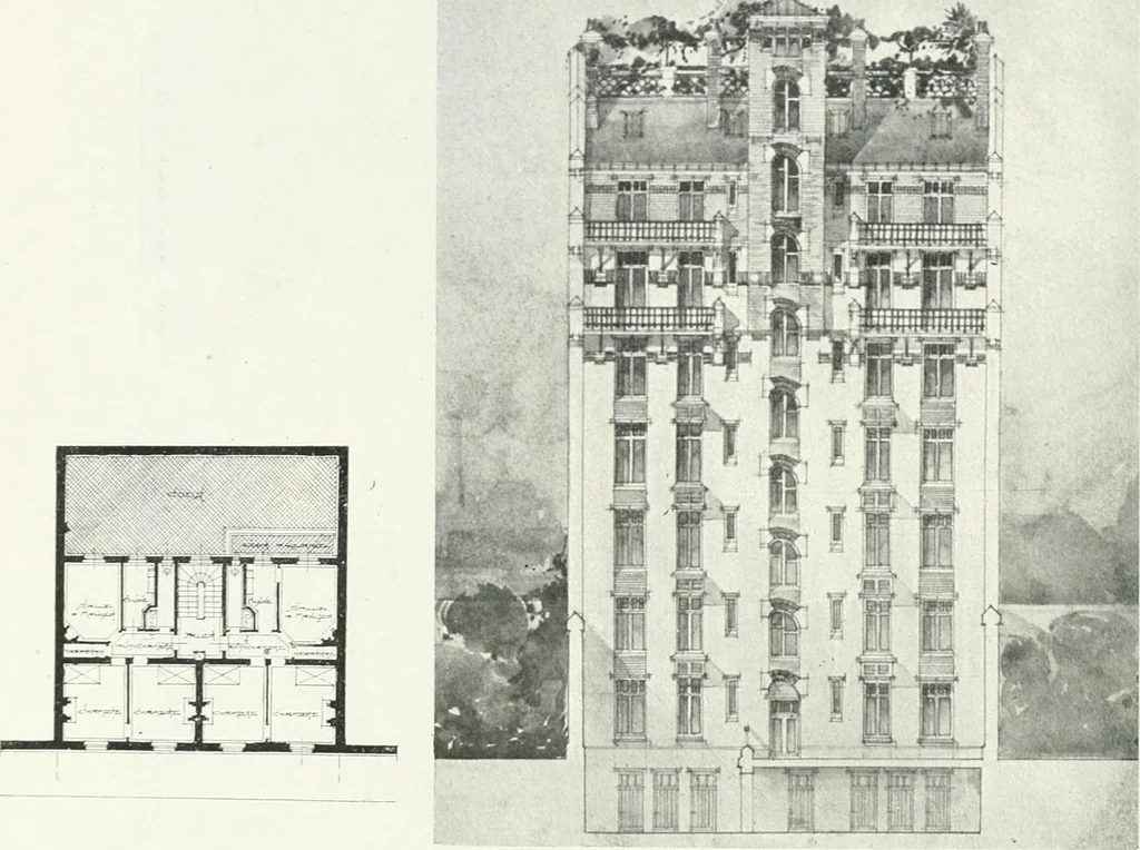 An illustration from Les Salons d'architecture, 1907, leaf 113