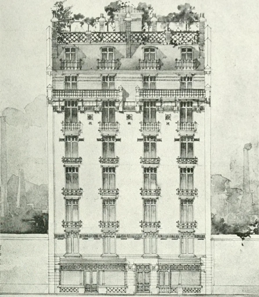An illustration from Les Salons d'architecture, 1907, leaf 114