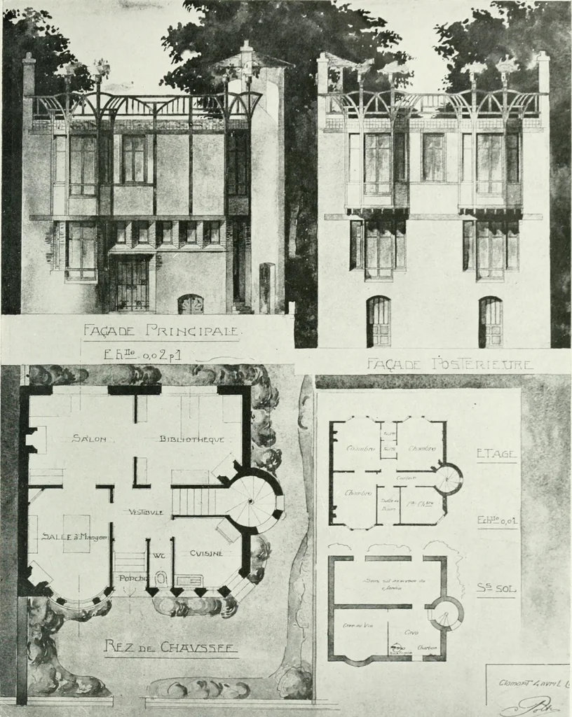 An illustration from Les Salons d'architecture, 1907, leaf 126