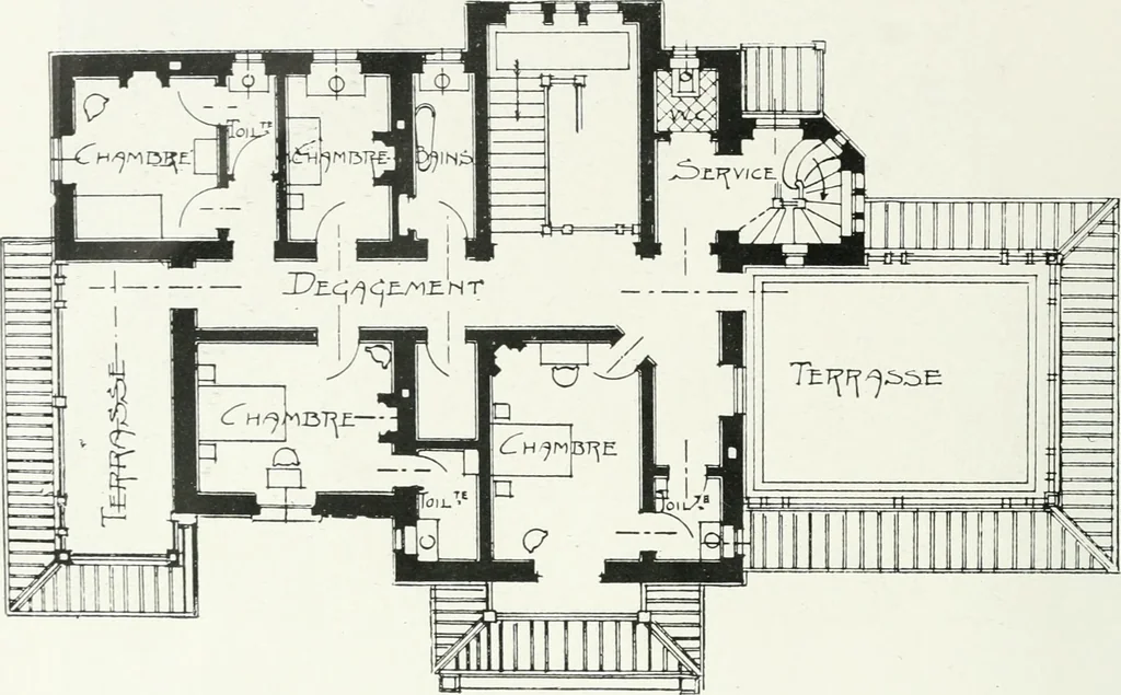 An illustration from Les Salons d'architecture, 1907, leaf 133