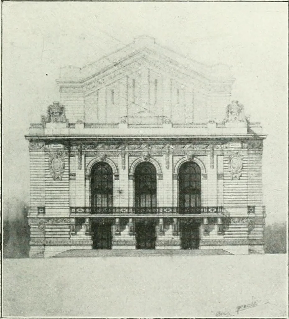 An illustration from Les Salons d'architecture, 1907, leaf 22