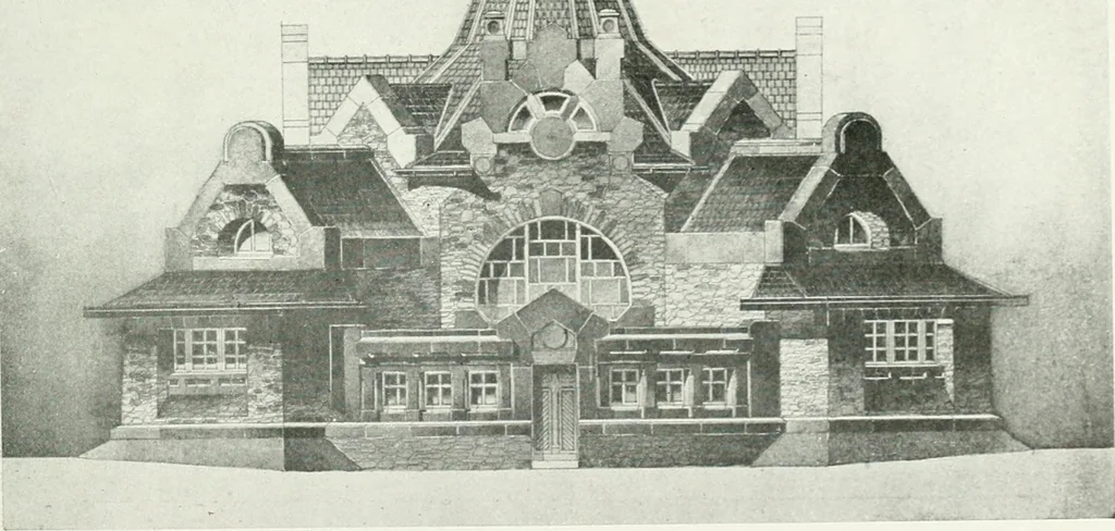 An illustration from Les Salons d'architecture, 1907, leaf 50
