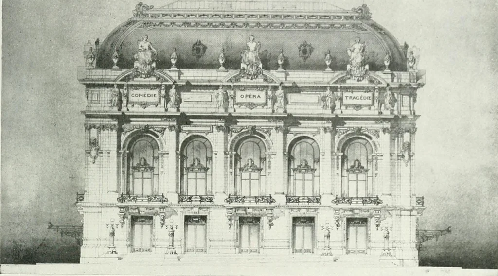 An illustration from Les Salons d'architecture, 1907, leaf 54