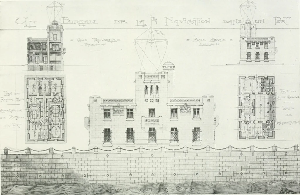 An illustration from Les Salons d'architecture, 1907, leaf 61