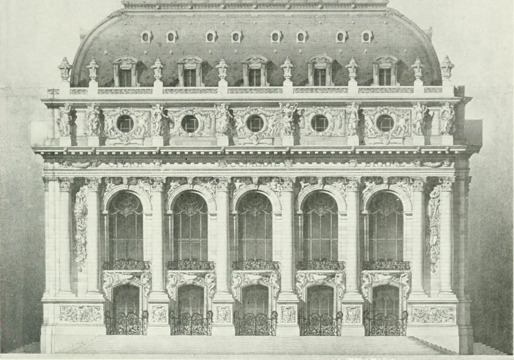 An illustration from Les Salons d'architecture, 1907, leaf 70