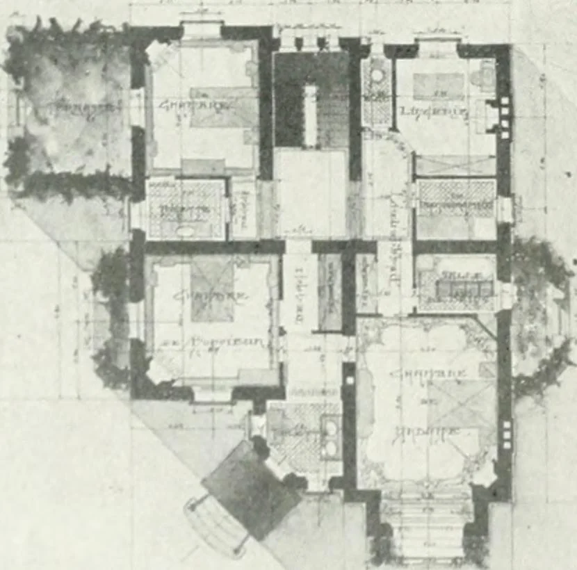 An illustration from Les Salons d'architecture, 1907, leaf 71