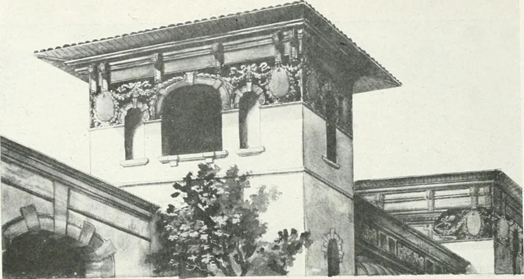 An illustration from Les Salons d'architecture, 1907, leaf 91