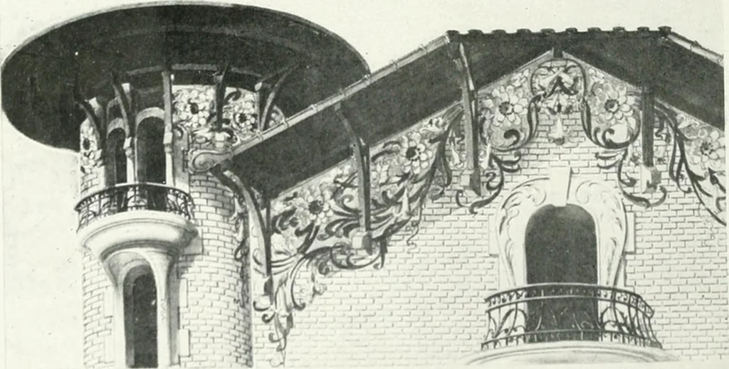 An illustration from Les Salons d'architecture, 1907, leaf 91