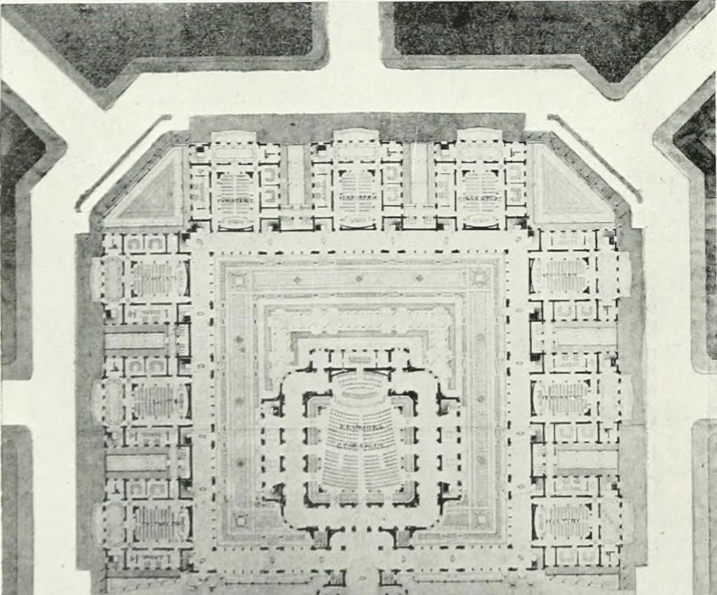 An illustration from Les Salons d'architecture, 1907, leaf 93