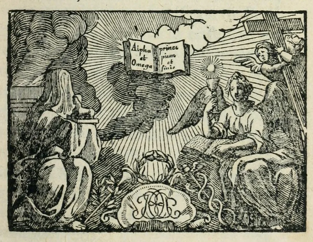 An illustration from Les sermons de S. Augustin sur le Nouveau Testament, 1694, leaf 5