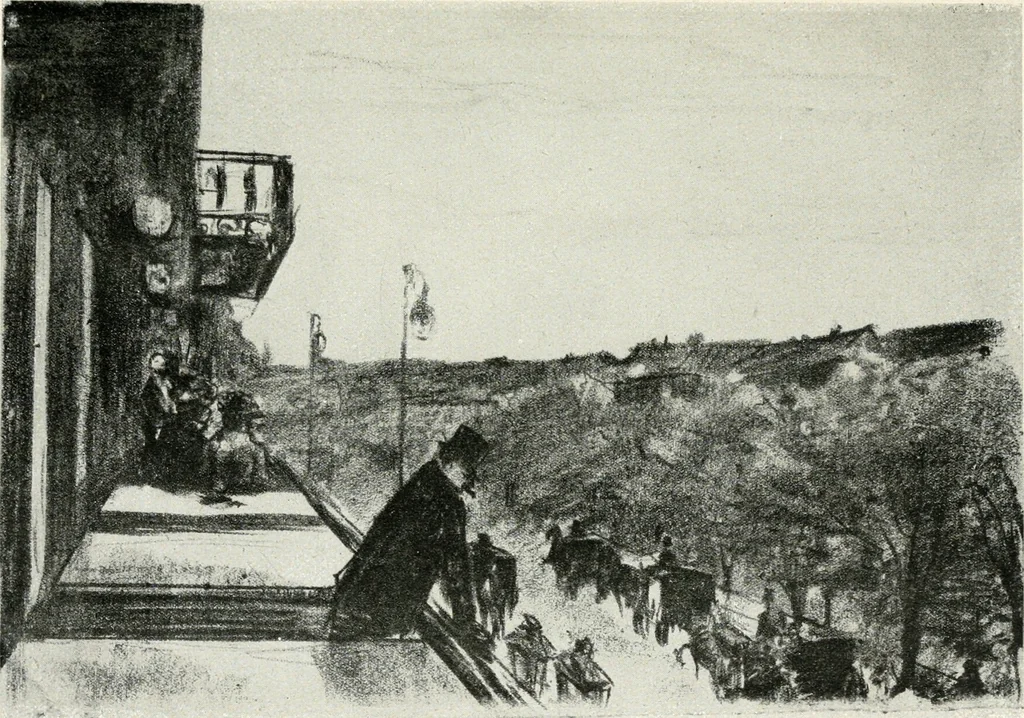 An illustration from Lesser Ury, 1921, leaf 23