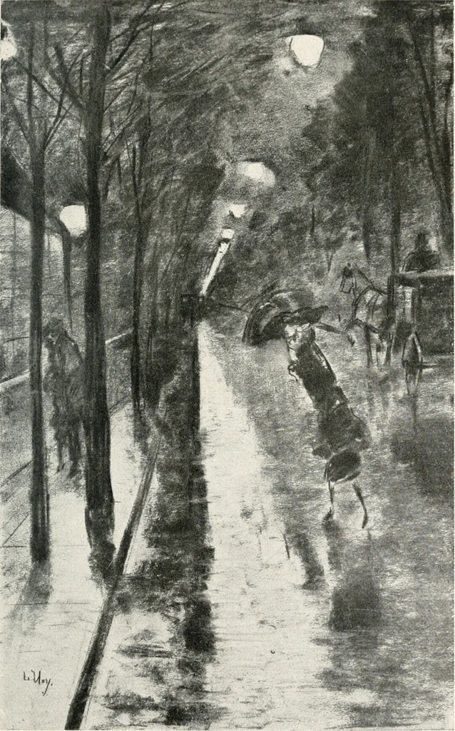 An illustration from Lesser Ury, 1921, leaf 32