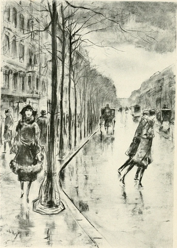 An illustration from Lesser Ury, 1921, leaf 37