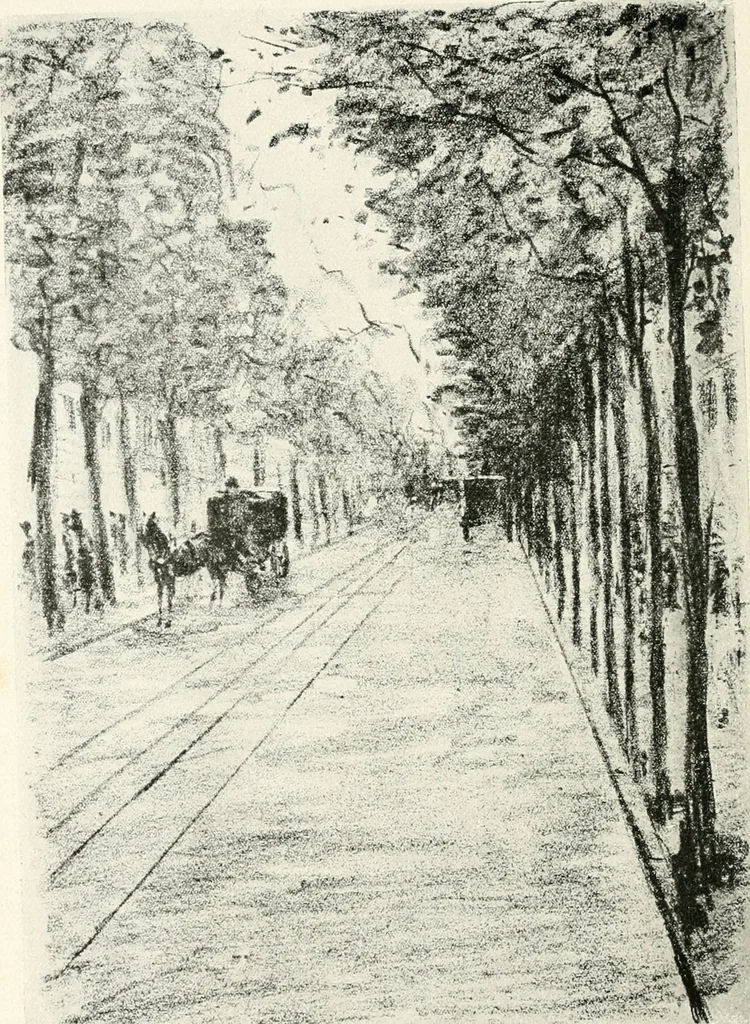 An illustration from Lesser Ury, 1921, leaf 45