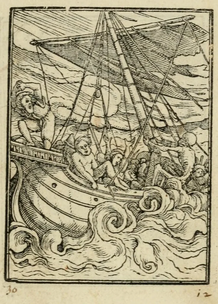 An illustration from Les simulachres & historiees faces de la mort, avtant elegammet pourtraictes, que artificiellement imaginées, 1547, leaf 21