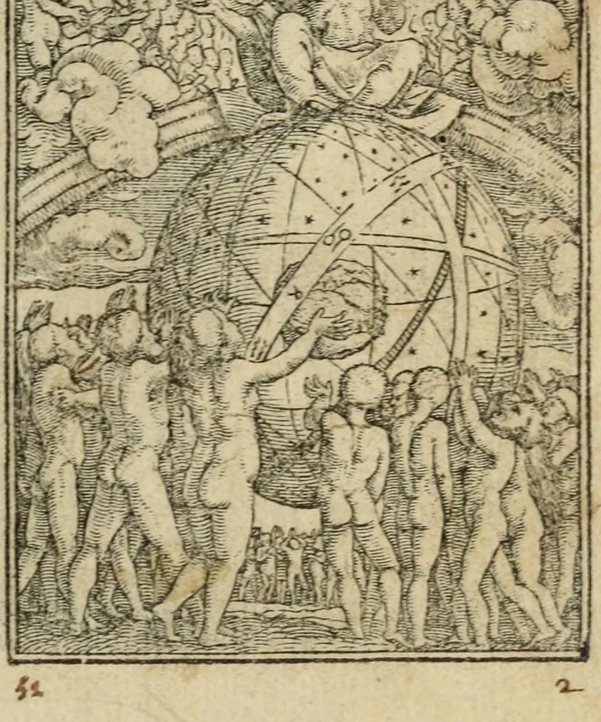 An illustration from Les simulachres & historiees faces de la mort, avtant elegammet pourtraictes, que artificiellement imaginées, 1547, leaf 27