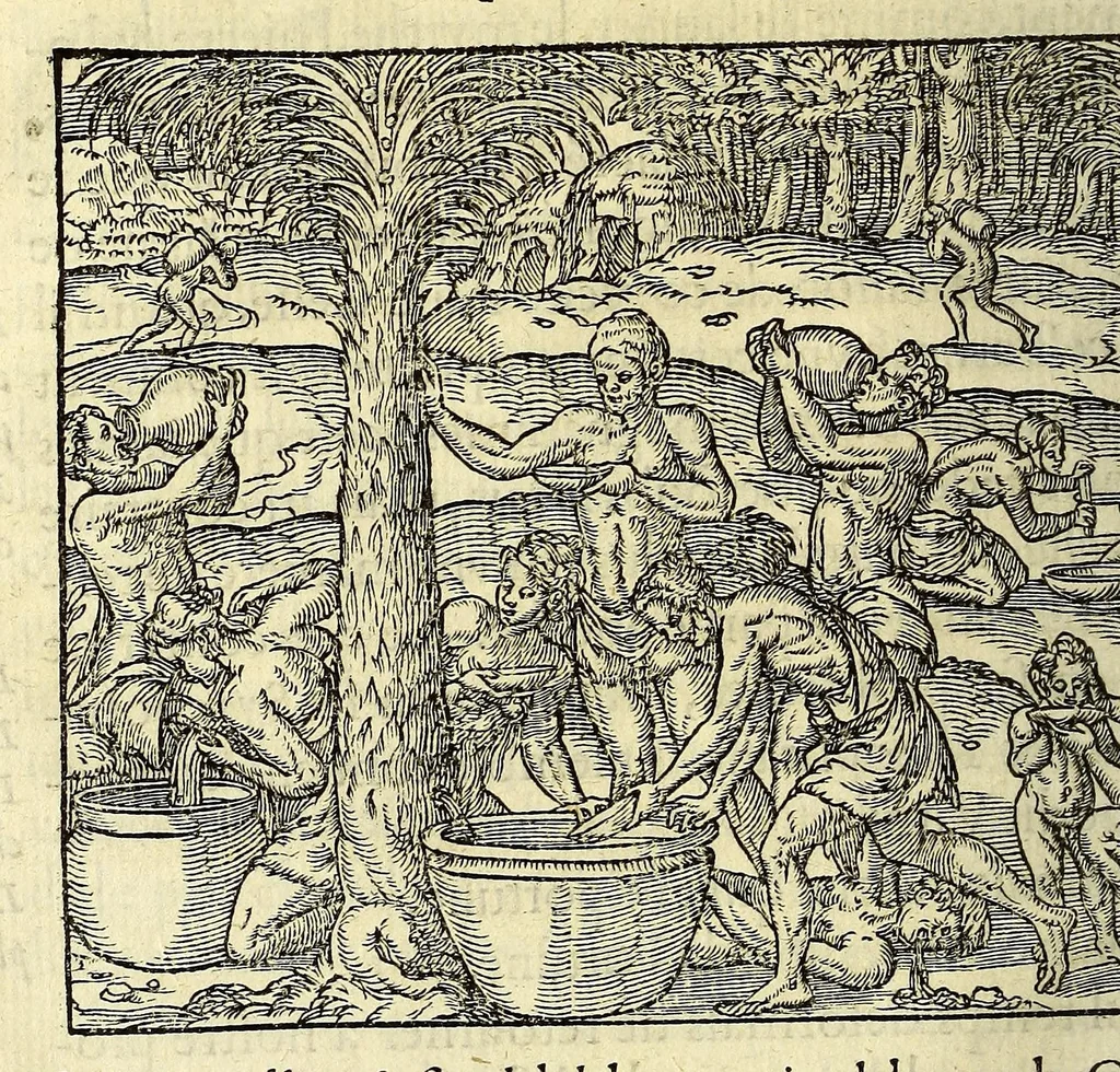An illustration from Les singularitez de la France Antarctique, autrement nommée Amerique: & de plusieurs terre & isles decouuerte de nostre temps., 1558, leaf 62