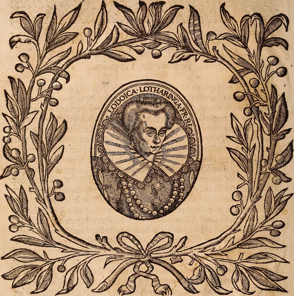 An illustration from Les singvliers et novveavx povrtraicts, 1589, leaf 5