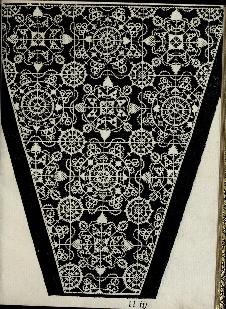An illustration from Les singvliers et novveaux povrtraicts : pour toutes sortes d'ouurages de lingerie, 1601, leaf 67