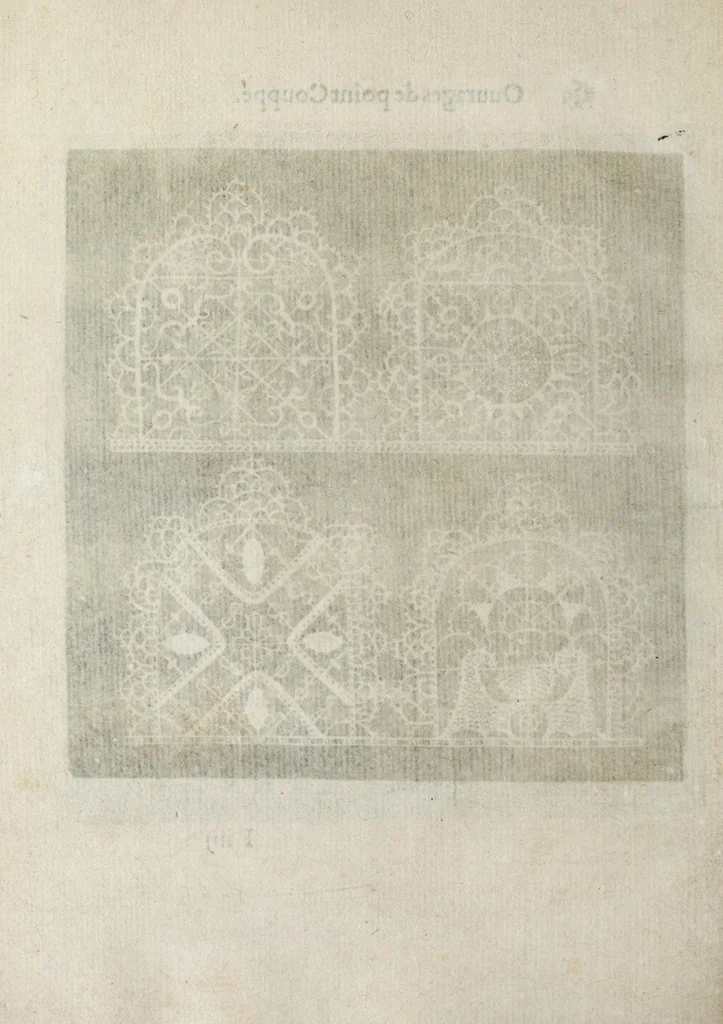 An illustration from Les singvliers et novveaux povrtraicts : pour toutes sortes d'ouurages de lingerie, 1601, leaf 78