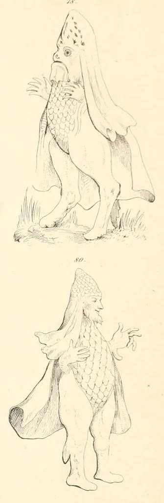 An illustration from Les sirènes; essai sur les principaux mythes relatifs à l'incantation les enchanteurs, la musique magique, le chant du cygne, etc., considérés dans leurs rapports avec l'histoire, la philosophie, la littérature et les beaux-arts. Suivi de Le reve d'Oswald; ou, les sirènes, grande symphonie dramatique vocale et instrumentale, 1858, leaf 195