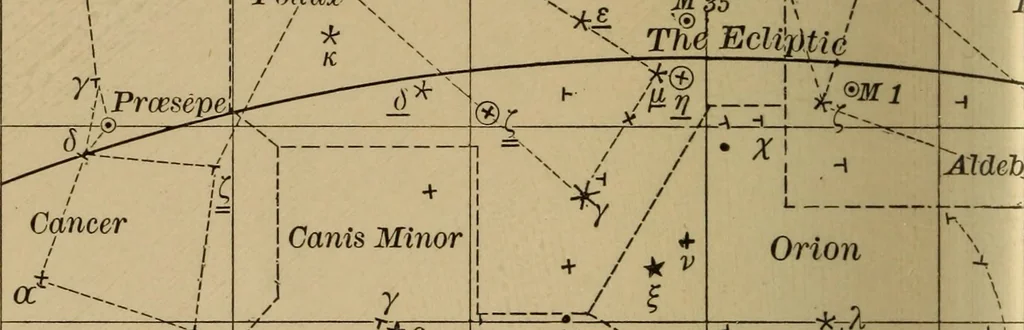 An illustration from Lessons in astronomy including uranography. A brief intoductory course without mathematics, 1896, leaf 387