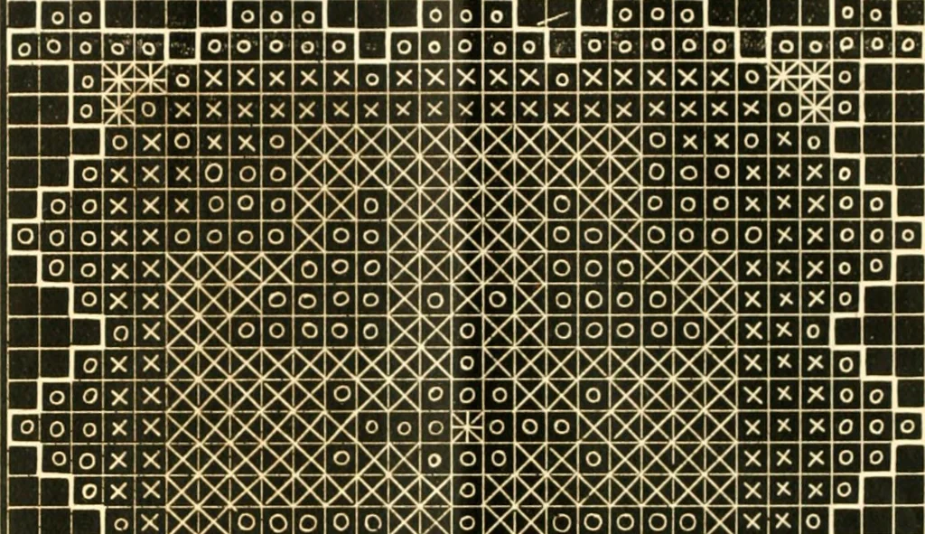 An illustration from Lessons in fancy work, 1885, leaf 11