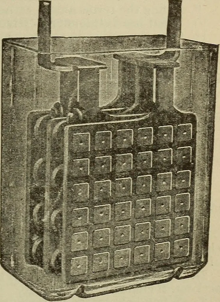 An illustration from Lessons in practical electricity; principles, experiments, and arithmetical problems, an elementary text-book, 1902, leaf 104