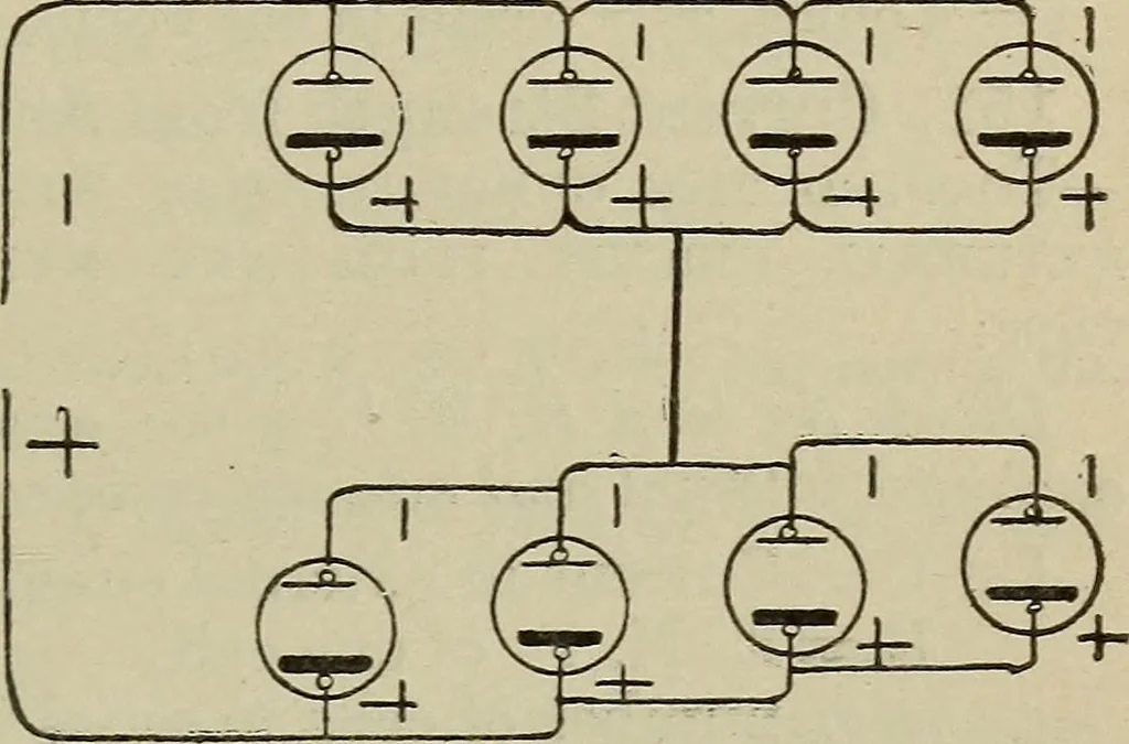 An illustration from Lessons in practical electricity; principles, experiments, and arithmetical problems, an elementary text-book, 1902, leaf 154