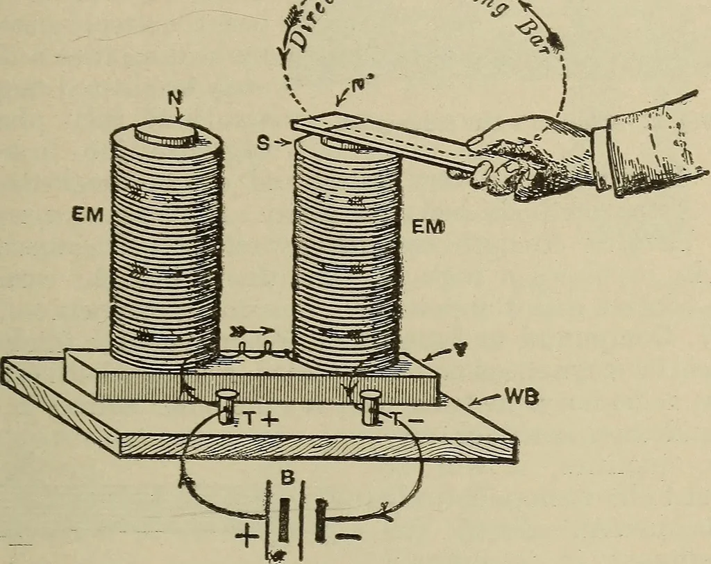 An illustration from Lessons in practical electricity; principles, experiments, and arithmetical problems, an elementary text-book, 1902, leaf 28