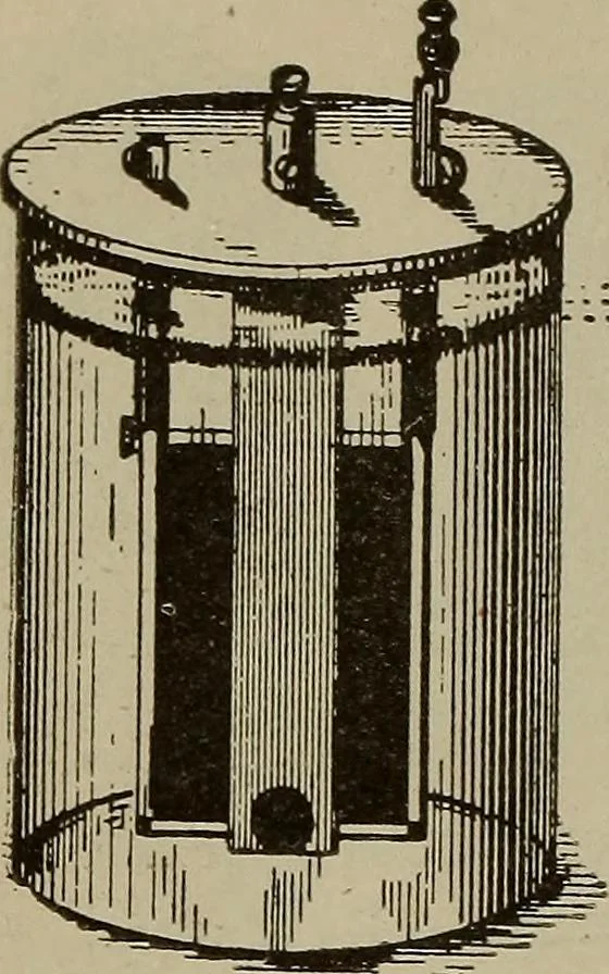 An illustration from Lessons in practical electricity; principles, experiments, and arithmetical problems, an elementary text-book, 1902, leaf 93