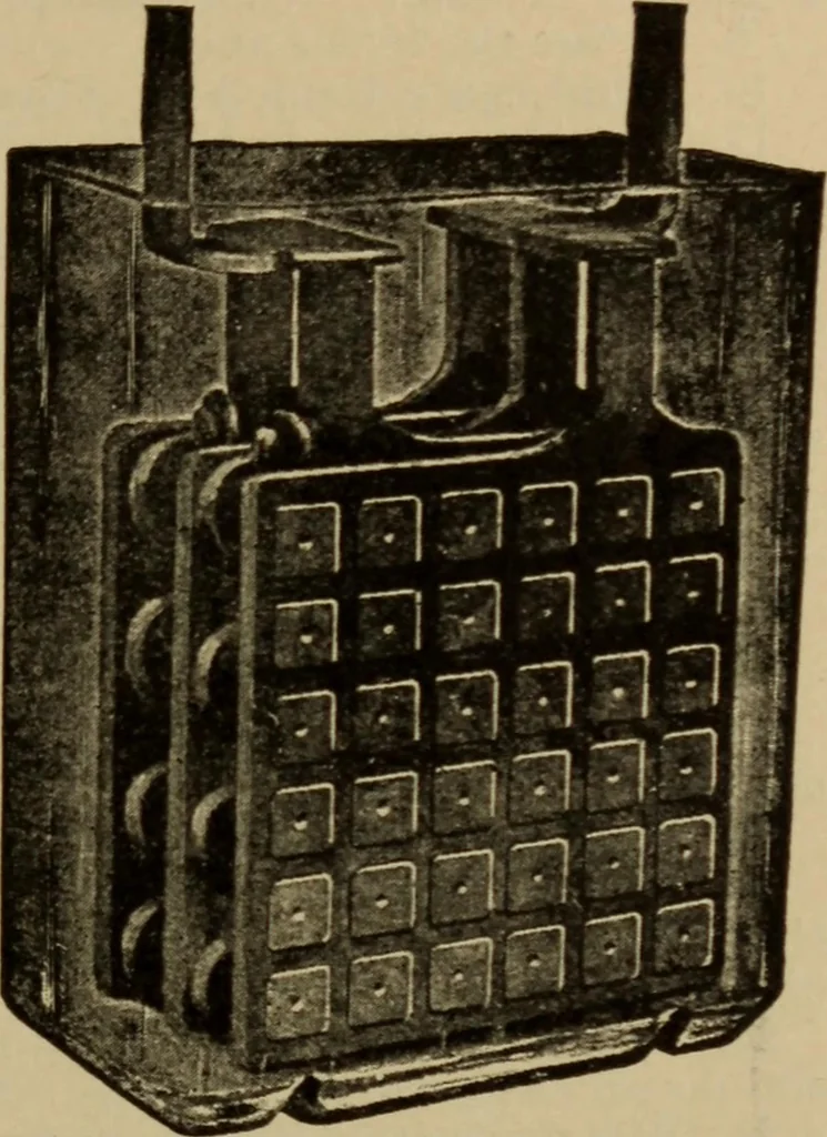 An illustration from Lessons in practical electricity; principles, experiments, and arithmetical problems; over four hundred illustrations; an elementary text book, 1909, leaf 104