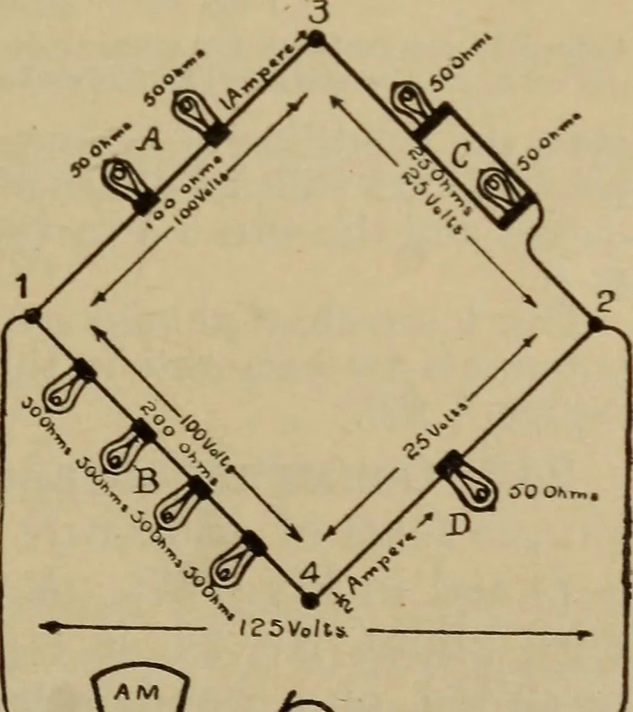 An illustration from Lessons in practical electricity; principles, experiments, and arithmetical problems; over four hundred illustrations; an elementary text book, 1909, leaf 272