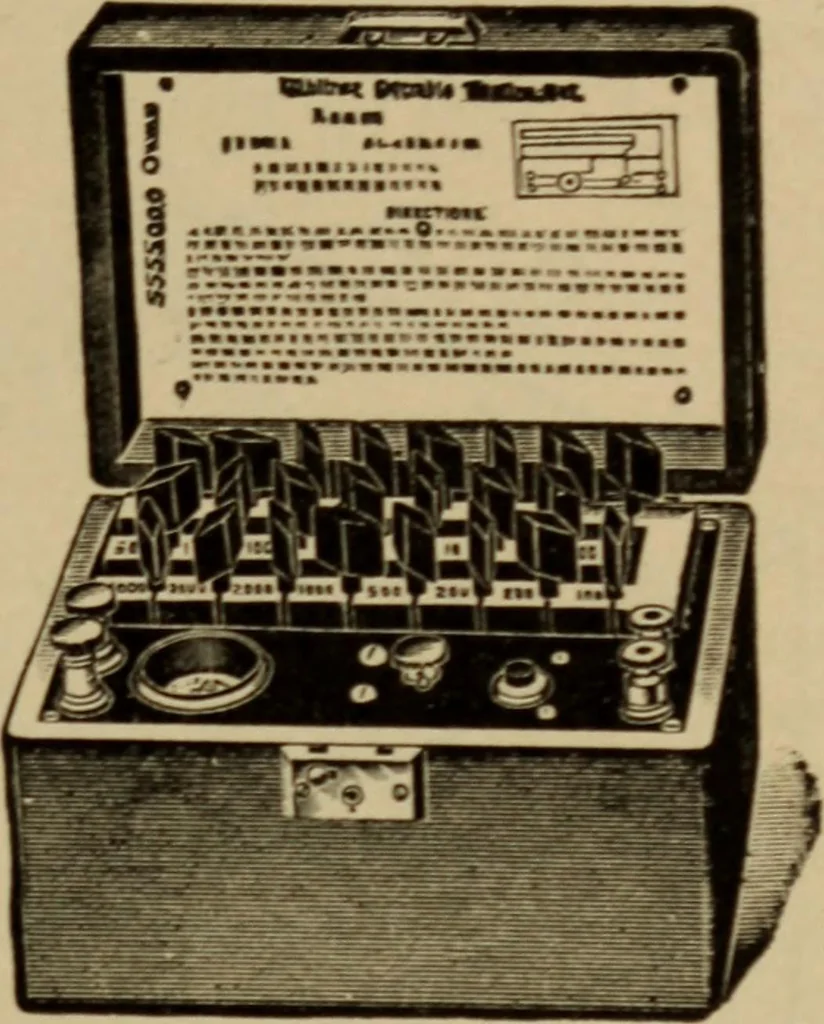 An illustration from Lessons in practical electricity; principles, experiments, and arithmetical problems; over four hundred illustrations; an elementary text book, 1909, leaf 280