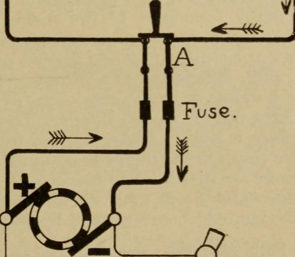 An illustration from Lessons in practical electricity; principles, experiments, and arithmetical problems; over four hundred illustrations; an elementary text book, 1909, leaf 428
