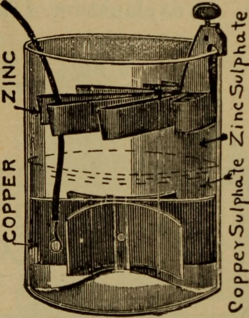 An illustration from Lessons in practical electricity; principles, experiments, and arithmetical problems; over four hundred illustrations; an elementary text book, 1909, leaf 89