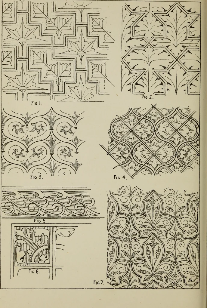 An illustration from Lessons on decorative design, 1888, leaf 121