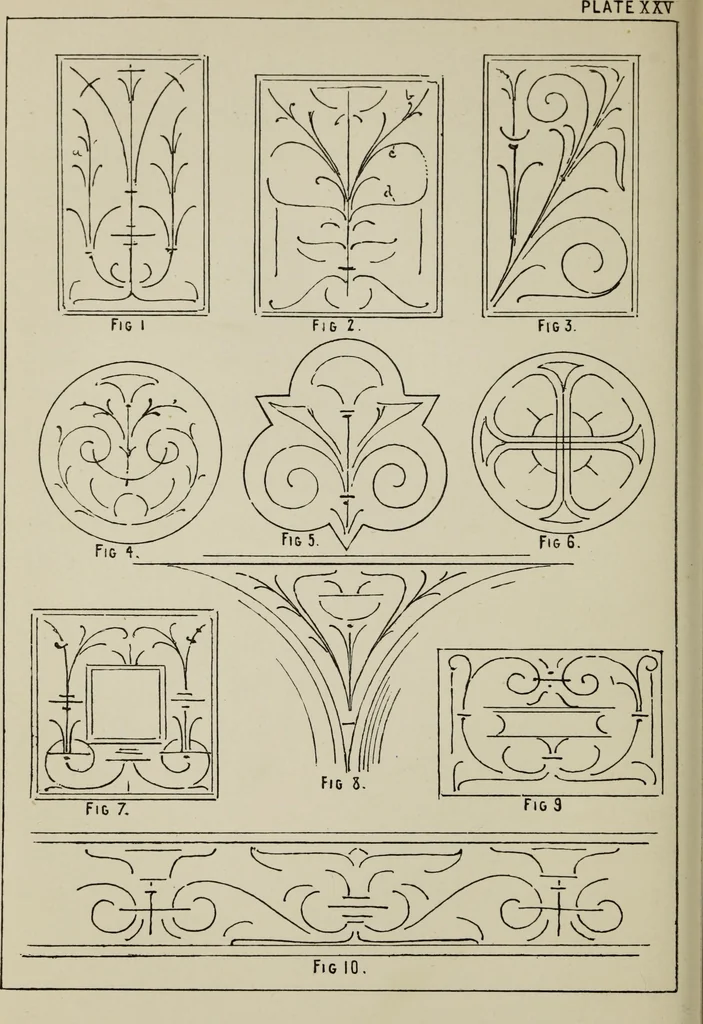 An illustration from Lessons on decorative design, 1888, leaf 137