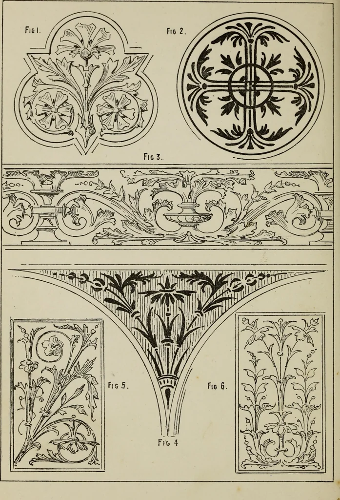 An illustration from Lessons on decorative design, 1888, leaf 145