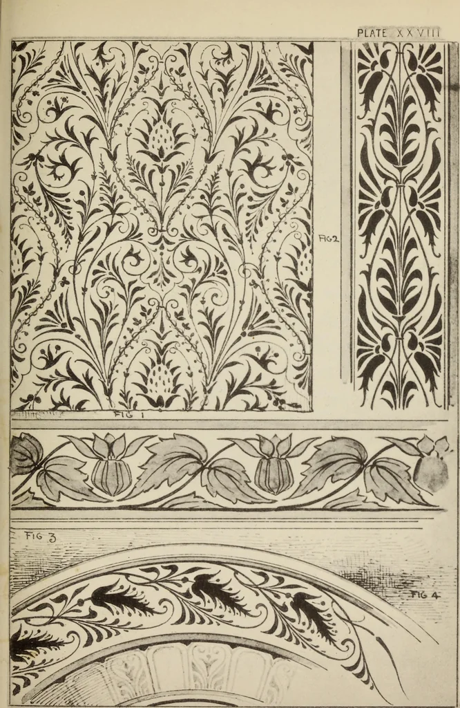 An illustration from Lessons on decorative design, 1888, leaf 152