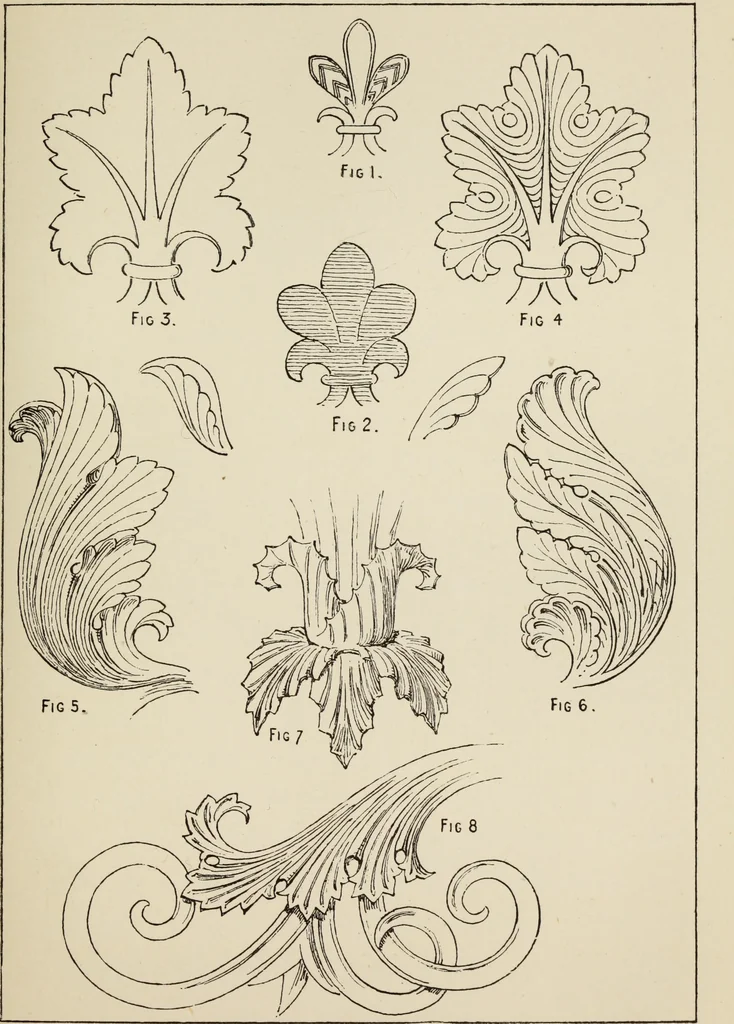An illustration from Lessons on decorative design, 1888, leaf 160