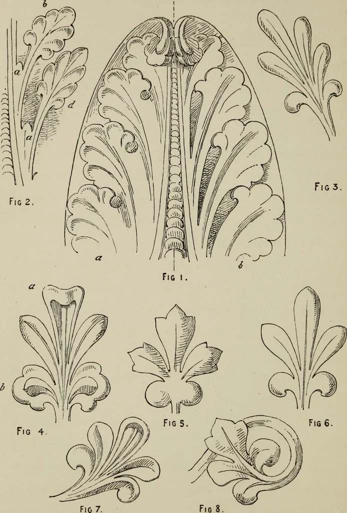 An illustration from Lessons on decorative design, 1888, leaf 183