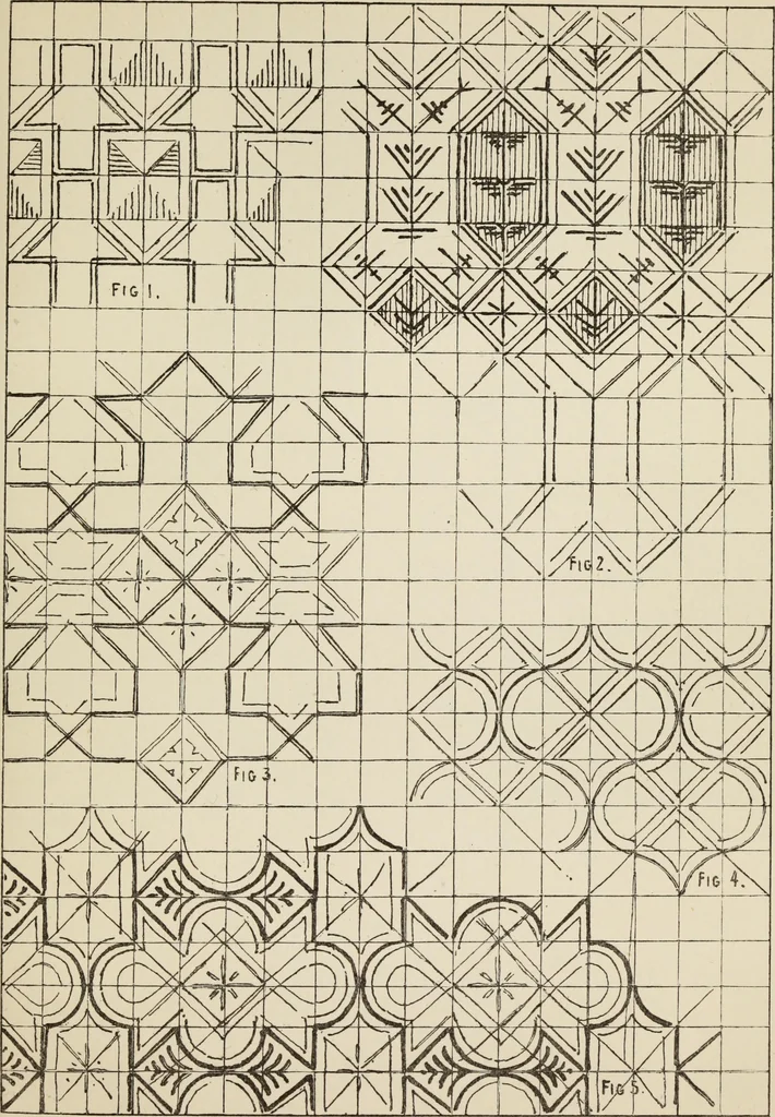 An illustration from Lessons on decorative design, 1888, leaf 62