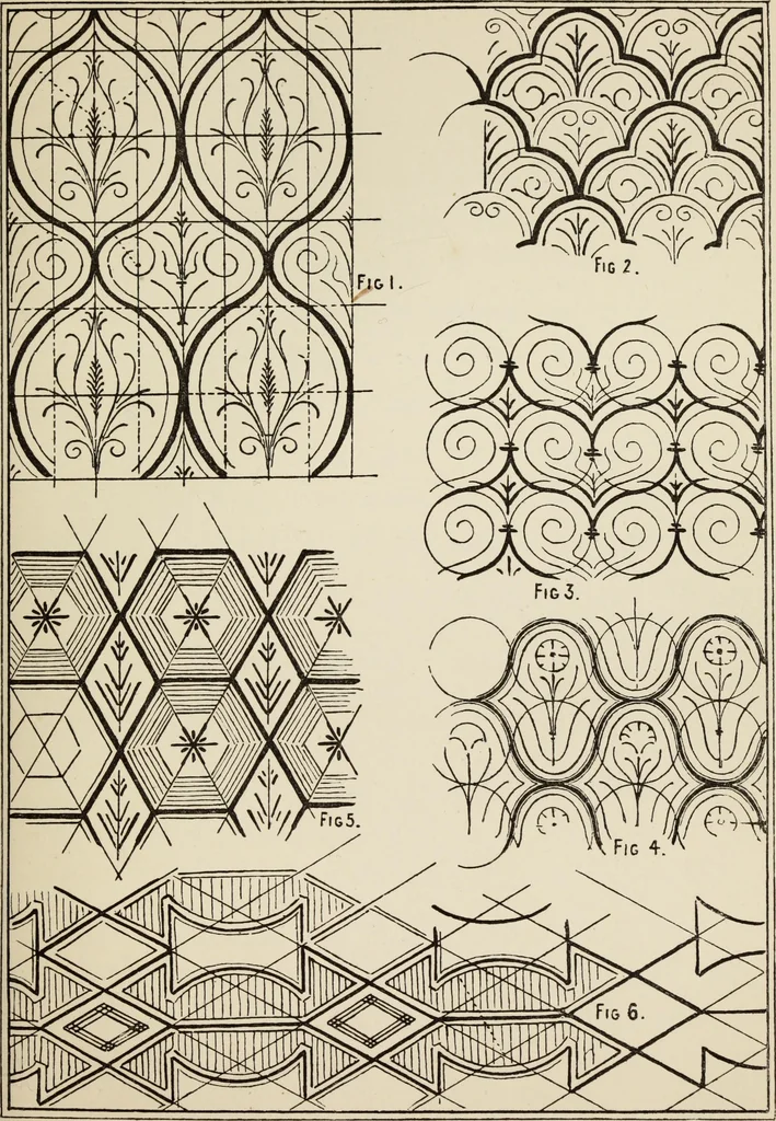An illustration from Lessons on decorative design, 1888, leaf 64