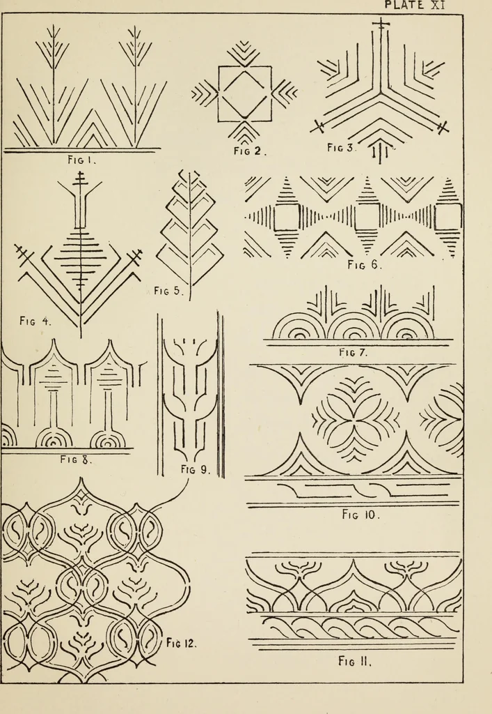 An illustration from Lessons on decorative design, 1888, leaf 70