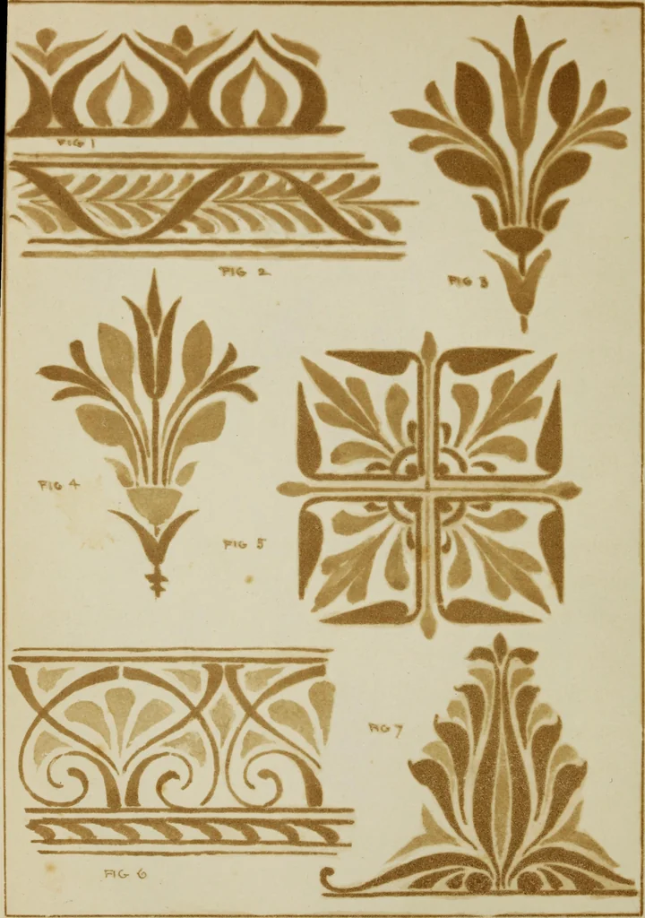 An illustration from Lessons on decorative design, 1888, leaf 91