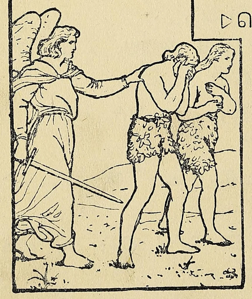 An illustration from Lessons and prayers in the Tenni or Slavi language of the Indians of Mackenzie River in the North-West Territory of Canada, 1892, leaf 12
