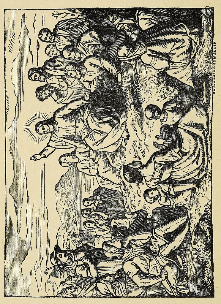 An illustration from Lessons and prayers in the Tenni or Slavi language of the Indians of Mackenzie River in the North-West Territory of Canada, 1892, leaf 70