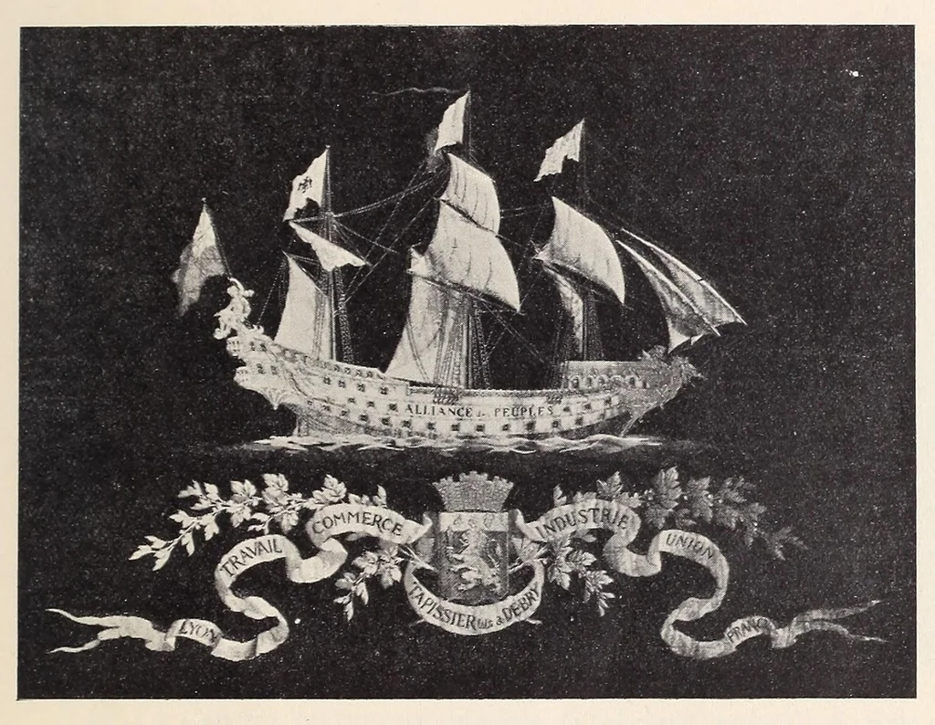 An illustration from Les Tableaux tissés de la Fabrique lyonnaise : exposition, grand salon de la bibliothèque, 1922, 1922, leaf 53