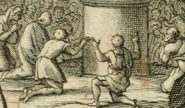 An illustration from Les Tableavx de la penitence, 1654, leaf 179